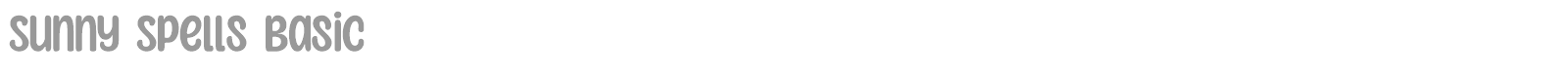 Sunny Spells Basic font preview